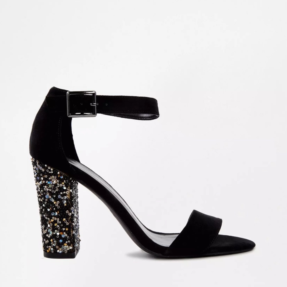 Sparkly beaded heels